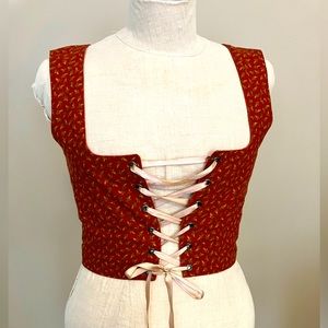 Fully reversible bustier drindle top. XS new